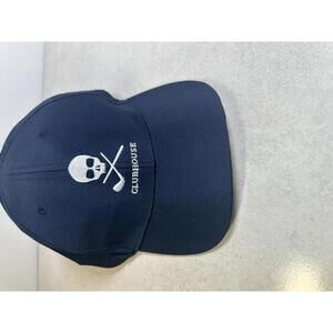 Robert Graham Clubhouse Skull Golf Hat Navy Blue Adjustable Baseball Cap